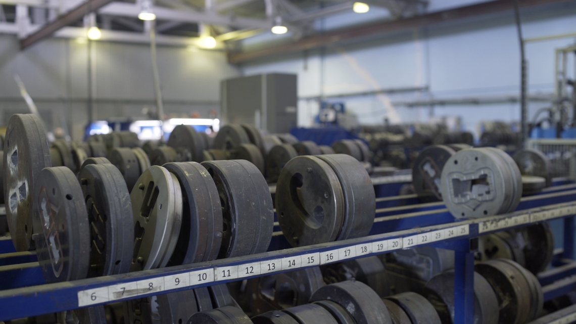 Aluminium extrusion dies in storage
