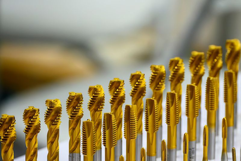 Coated threading taps Coated threading taps