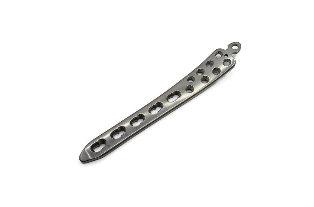 Metal distal tibial medial plate designed for orthopedic applications