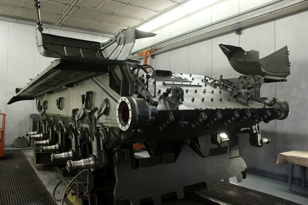 Tank under repair