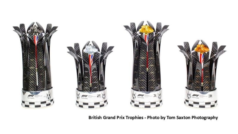 British Grand Prix trophies made from carbon fibre
