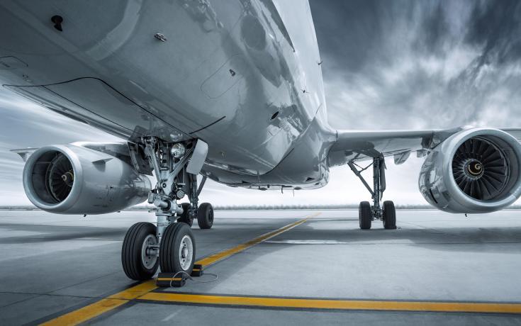 Stationary passenger aircraft