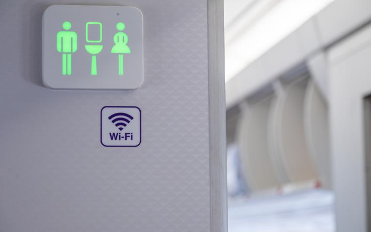 Lavatory occupied sign