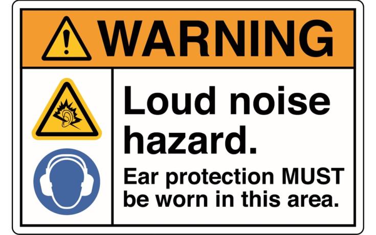 Noise warning message