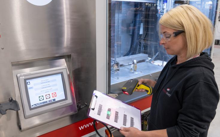 HMI and wet blast recipe scanning