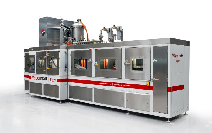 Vapormatt Tiger automatic wet blasting machine