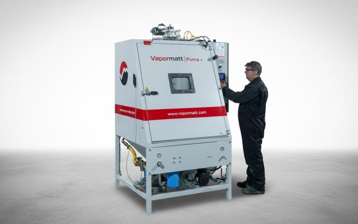 Vapormatt Puma+ automatic wet blasting machine