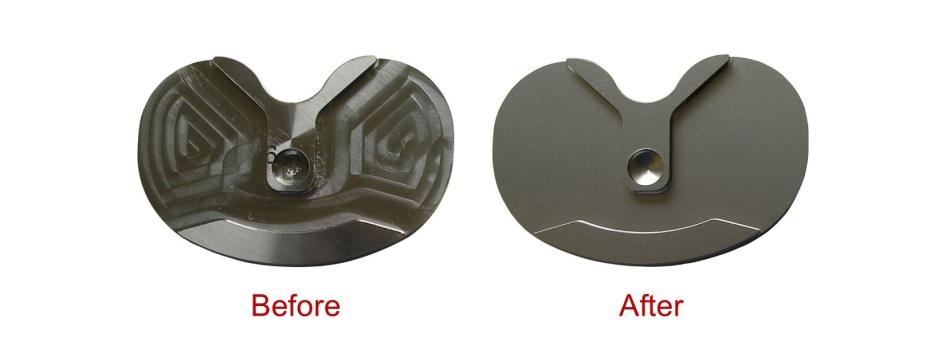 Implant before and after wet blasting