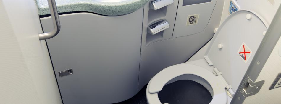 Passenger jet toilet