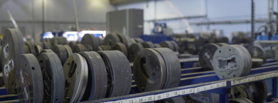 Aluminium extrusion dies in storage