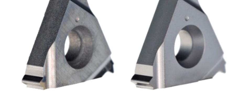 Cutting Tool Inserts before and after wet blasting