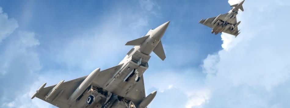 Military jets with undercarriages down