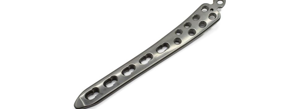 Metal distal tibial medial plate designed for orthopedic applications