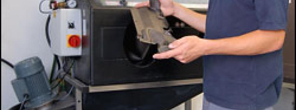 Vapormatt surface preparation of post cured carbon fibre prior to painting or coating