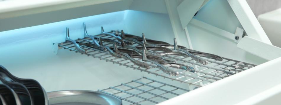 Medical instruments being sterilised
