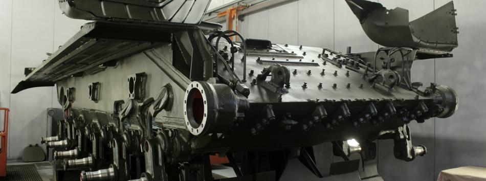 Tank under repair