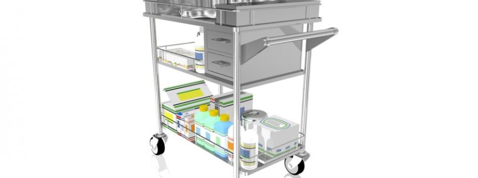 Stainless steel trolley