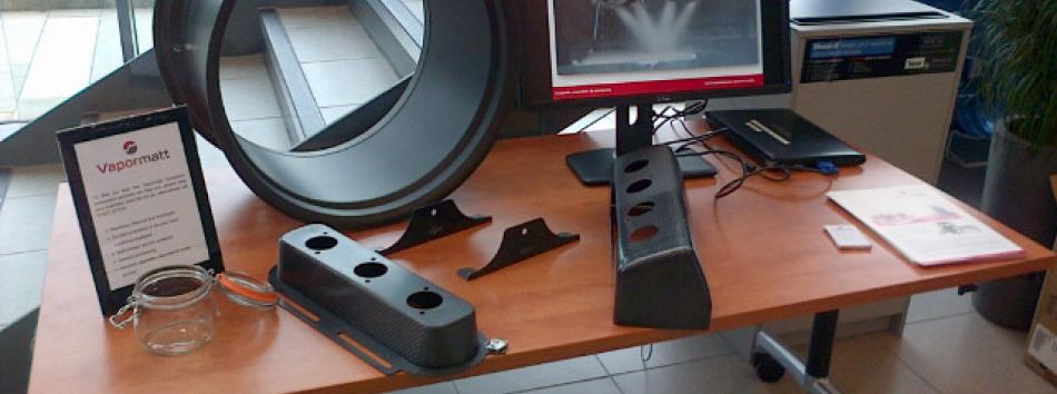 composite preparation by wet blasting