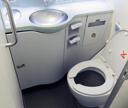 Passenger jet toilet