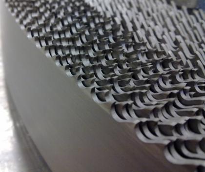 Vapomatt wet blasting, wet blasting of band saw blades