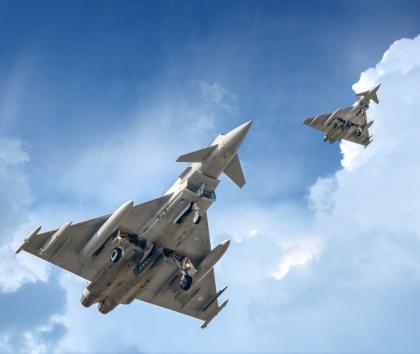 Military jets with undercarriages down
