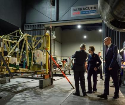 HRH Princess Royal visits Barracuda live