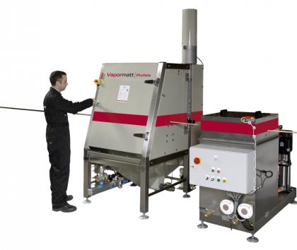 Previous generation Vapormatt Profelis automatic wet blasting machine