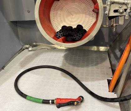 Components in the Puma+ Barrel Automatic wet blasting machine