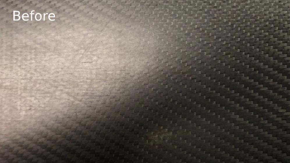 Carbon fibre before wet blasting