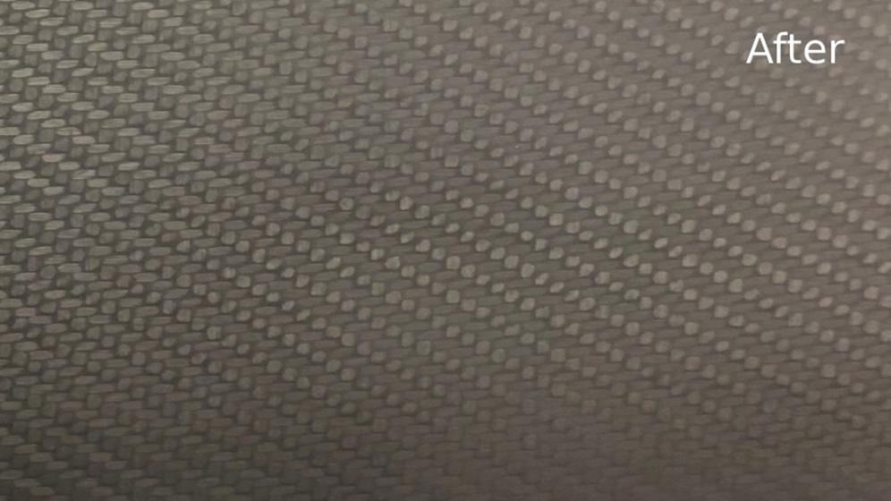 Carbon fibre after wet blasting