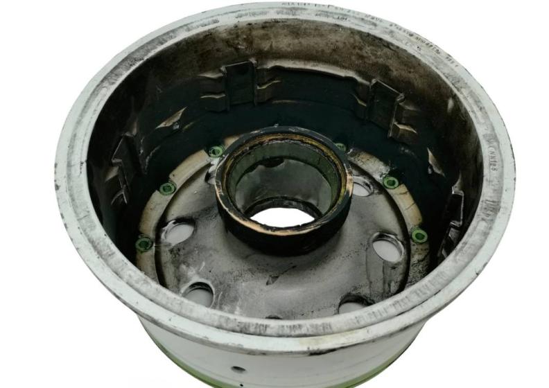 Aircraft wheel after wet blasting