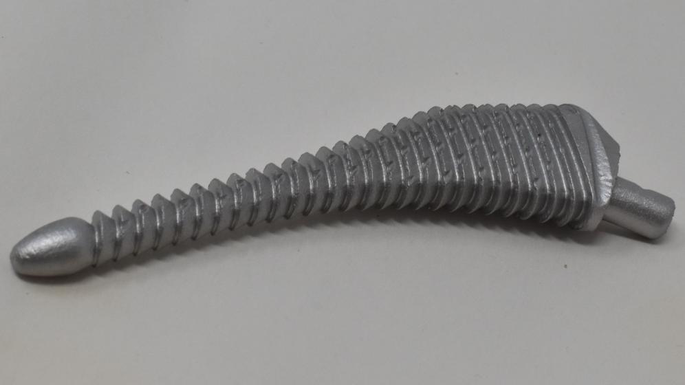 Hip stem after wet blasting