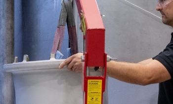 Aircraft wheel being loaded Aircraft wheel being loaded