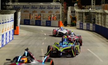 Formula E Cars racing in Riyadh