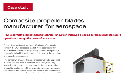Vapormatt Case Study on Wet Blasting for Composite Propeller Blades 