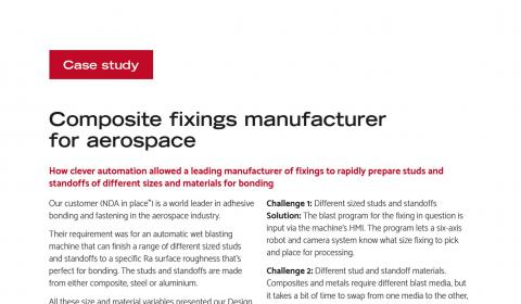 Case Study: Advanced automation for preparing composite fixings for bonding