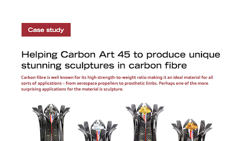 Case Study: Carbon fibre prepared by wet blasting for stunning sculptures