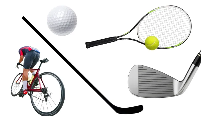 Selection of sporting goods