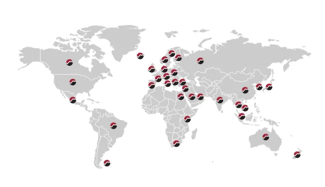 Vapormatt global partners map