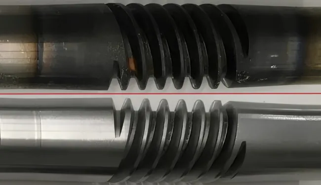 Heat scale before and after image