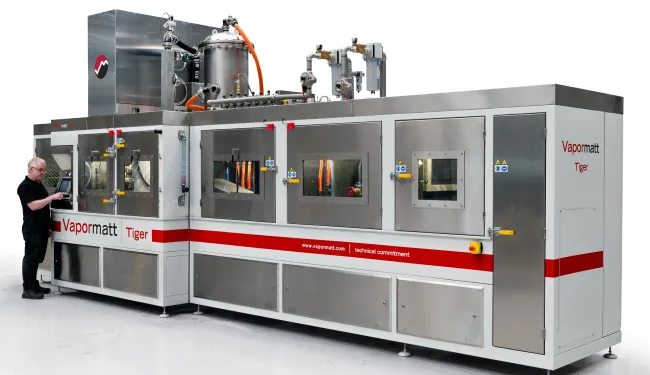 Vapormatt Tiger automatic wet blasting machine