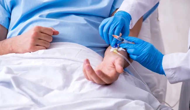 Medical image of a nurse tending to a patient