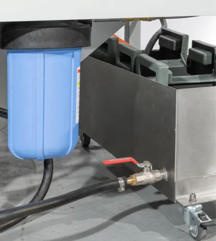 Vapormatt Puma manual wet blasting machine filter and sedimentation tanks