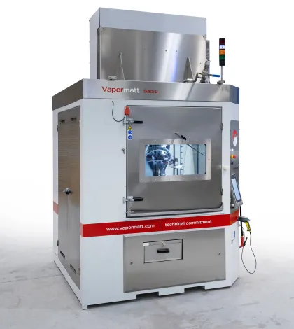 Vapormatt Sabre automatic wet blasting machine