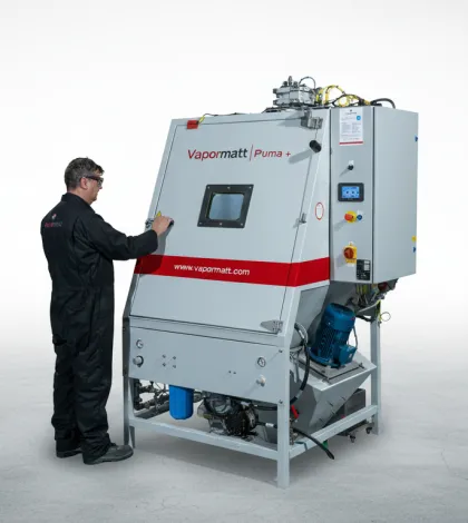 Vapormatt Puma+ automatic wet blasting machine
