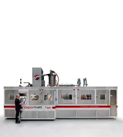 Vapormatt Tiger automatic wet blasting machine