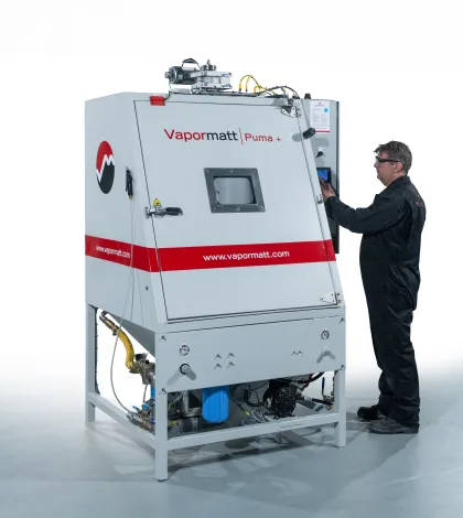 Vapormatt Puma+ automatic wet blasting machine