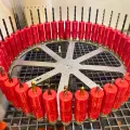 Vapormatt Puma+ automatic wet blasting machine fitted with satellites for processing round tools