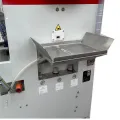 Vapormatt Profelis FR automatic wet blasting machine outfeed tray where cleaned sharpened files are uploaded