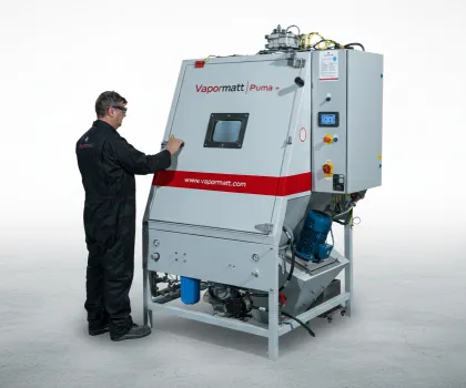 Vapormatt Puma+ automatic wet blasting machine